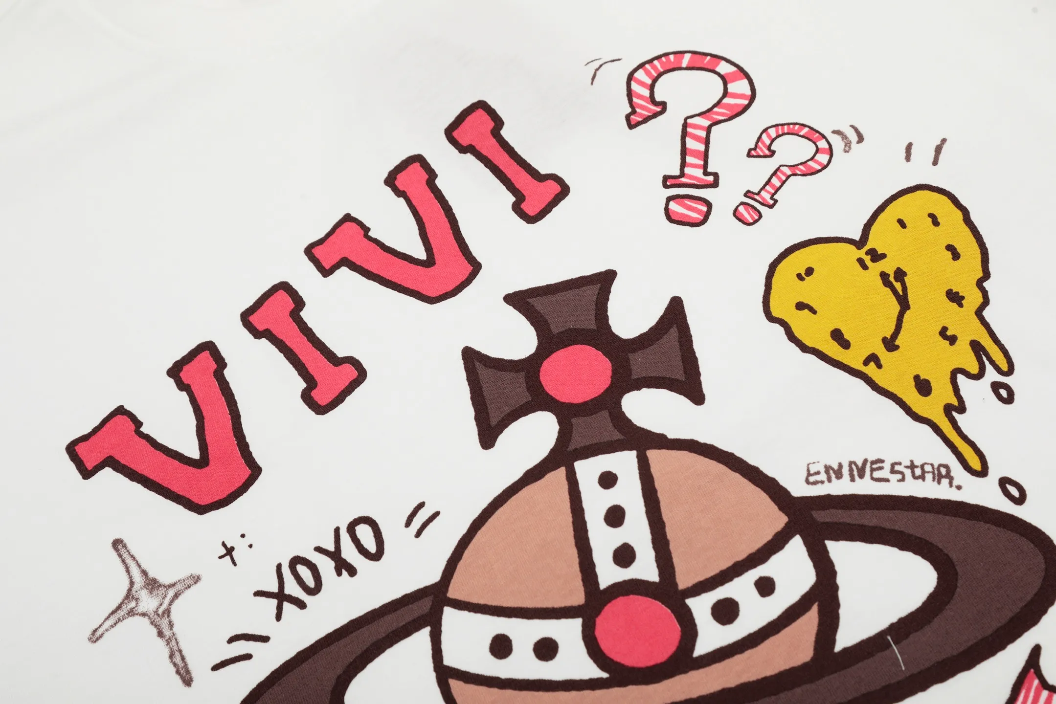 VIVI 161 vivienne west wood West Queen Vivian Saturn personalized graffiti short-sleeved size: XS-L